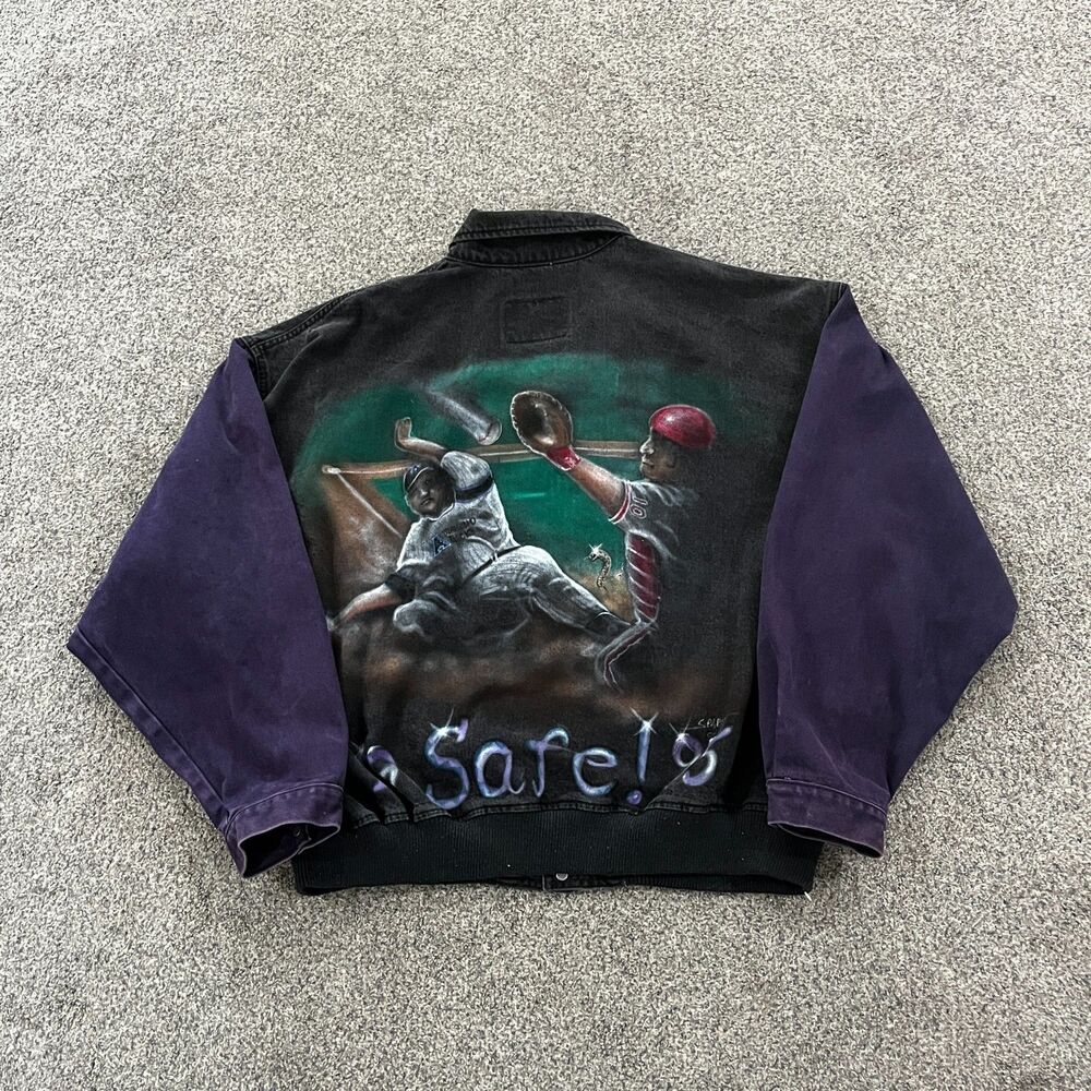 RARE Vintage 1995 Arizona D-Backs International Denim Color Block Jacket Sz XXL